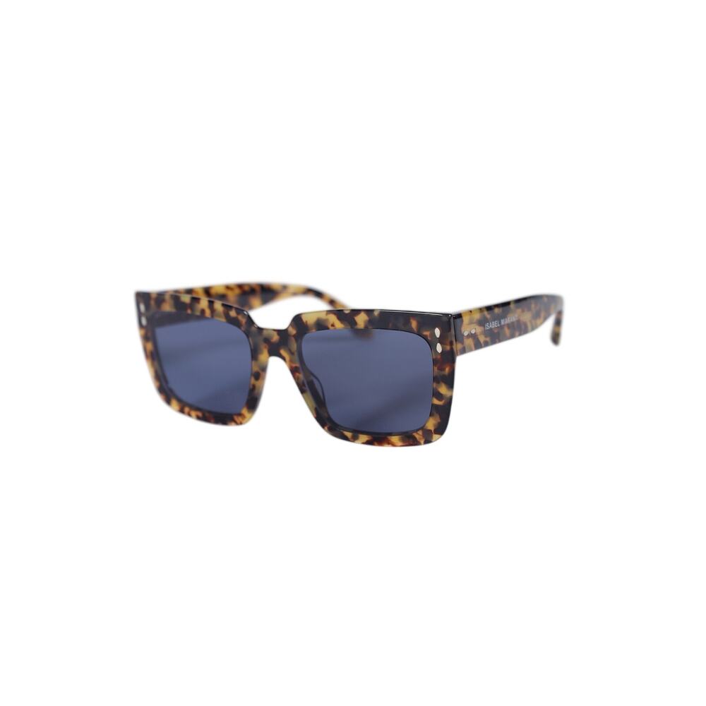 Isabel Marant Square Womens Designer Sunglasses - Yellow Havana / Blue - NWT - Picture 2 of 8